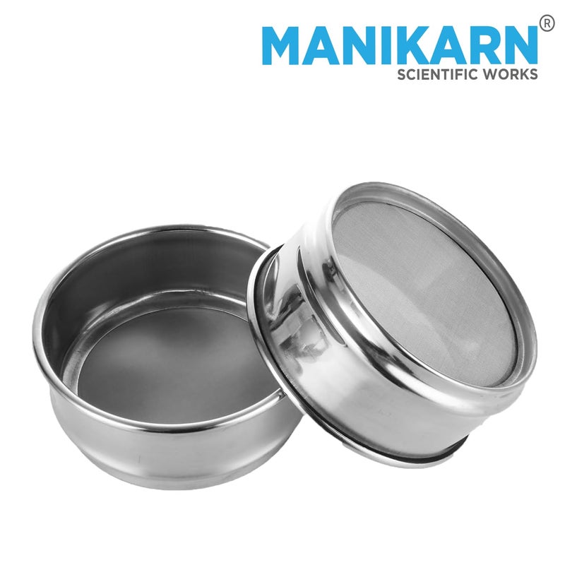 MANIKARN Lab Test Sieve – 4" Diameter, 212 Micron Stainless Steel Mesh – ASTM No. 70 for Laboratory Soil & Particle Analysis - Image 3